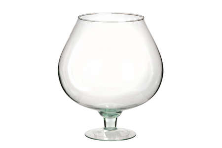 Giant glass of wine isolated on whiteの写真素材