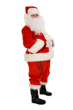 Portrait of traditional Santa Claus, studio shot, isolatedの写真素材