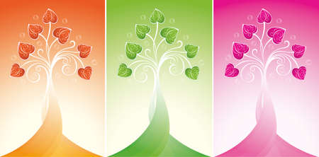 Set of Valentine decorative cardのイラスト素材