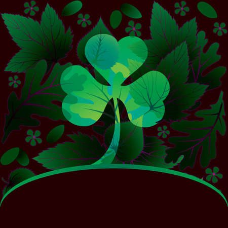 Patrick card with shamrockのイラスト素材