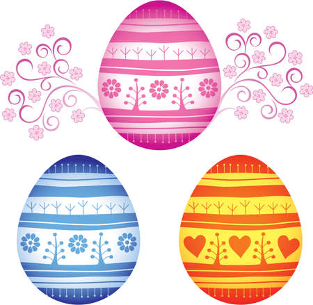 Ornamental decorative easter eggs のイラスト素材