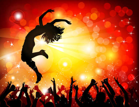 Dancing girl in the nightclub のイラスト素材