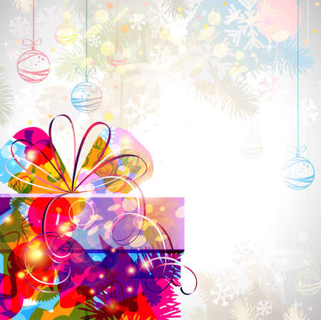 background with bright Christmas gift のイラスト素材