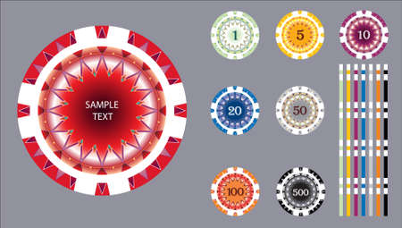gambling chip のイラスト素材