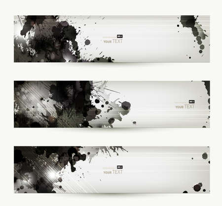 Abstract grunge artistic headers  のイラスト素材