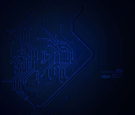 blue Abstract background of digital technologies のイラスト素材