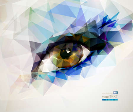 female eye created from polygons のイラスト素材