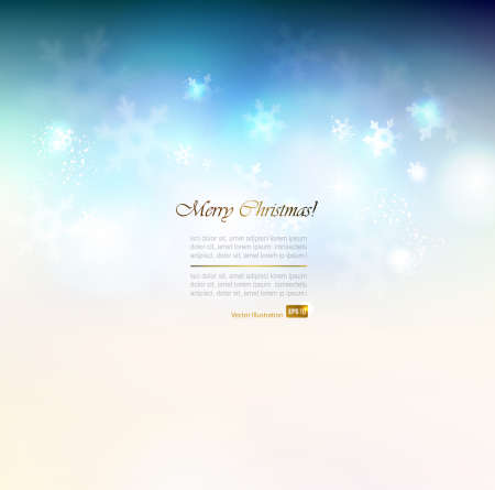 Christmas abstract blue background with snowflakes のイラスト素材