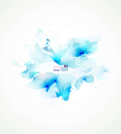 Light abstract blue single flowerのイラスト素材