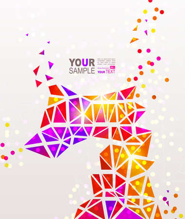 abstract group of bright triangular elements for designのイラスト素材