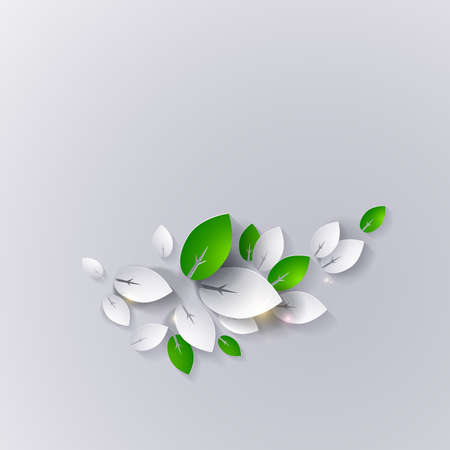paper eco leaves abstract backgroundのイラスト素材