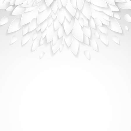 Eco background with paper plastic white leaves.のイラスト素材