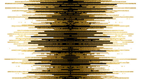 Banner with gold texture and black lines decoration on the white background.