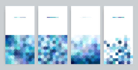 Four banner set with Abstract, geometric backgrounds.のイラスト素材