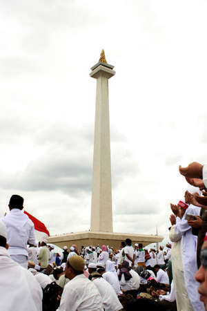 Aksi Damai 212. Tragedy of Indonesian Muslim demonstrations or peaceful demonstrations centered on...