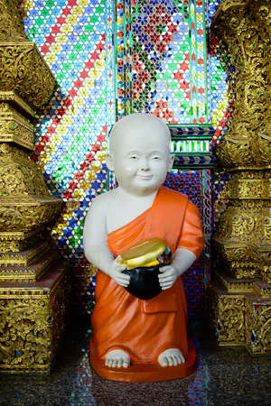 Buddhist novice monk figureの写真素材