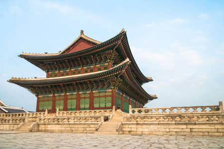 Gyeongbokgung Palace, Seoul, South Koreaのeditorial素材