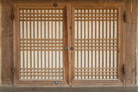 Korean traditional window panelの写真素材