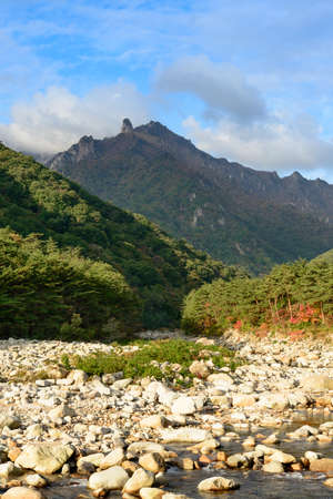 Mountain view of Seoraksan national park of South Koreaの写真素材