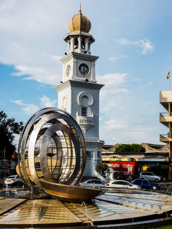 Georgetown, Penang,  Malaysia - June 02, 2016: Queen Victoria Memorial clock tower which was commissioned in 1897, during Penang's colonial days, to commemorate British Queen Victoria's Diamond Jubilee.のeditorial素材