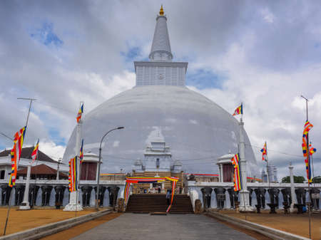 Colombo, Sri Lanka - November 11, 2017: Ruwanwelisaya stupa in the Anuradhapura ancient city, Sri...