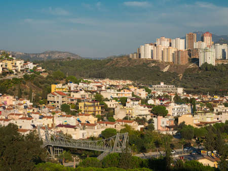 Kusadasi, Turkey - October 06, 2018: The scenery of Kusadasi, the resort town, in Aydin Province, Turkey.のeditorial素材