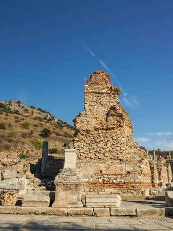 The ruins of the ancient city of Ephesus, Selcuk town, Izmir Province, Turkey.のeditorial素材