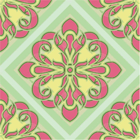 mandala tileのイラスト素材
