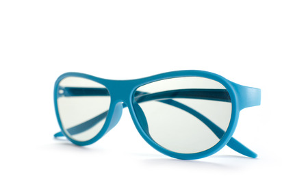 Isolated blue 3D Glassesの写真素材