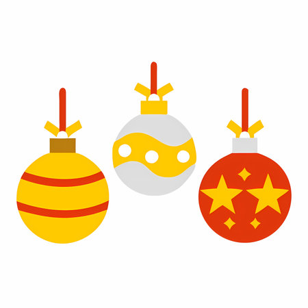 Christmas balls icon. Flat illustration of christmas balls vector icon for webのイラスト素材
