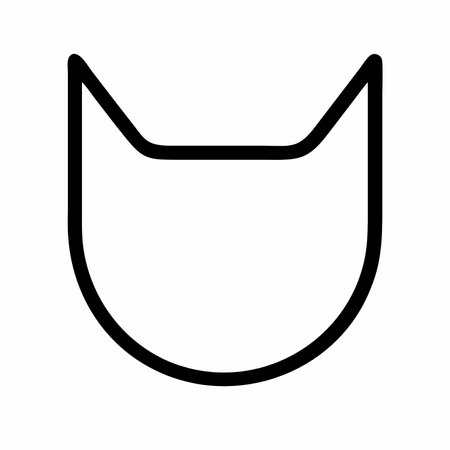 Cat Face Vector Iconのイラスト素材