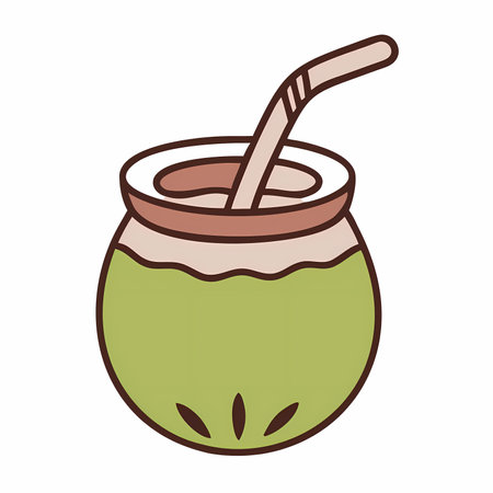 coconut drink design, vector illustration eps10 graphic flatのイラスト素材