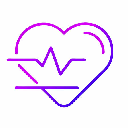 Heartbeat flat icon. Heartbeat gradient style design, designed for web and app. Eps 10のイラスト素材