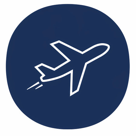 Airplane icon on the blue background. Vector illustration. Eps 10.の素材