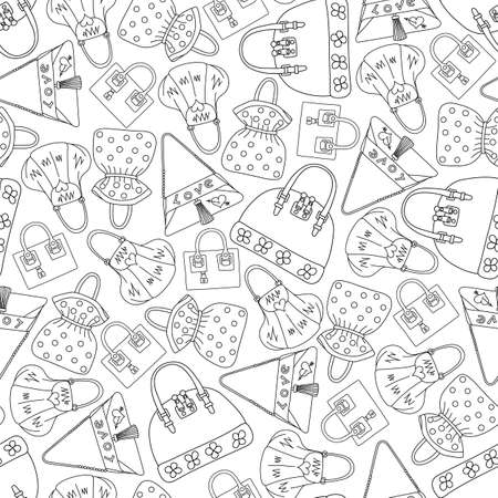 Bags seamless patternのイラスト素材