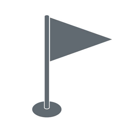 Flag icon. Location marker symbol. Flat design style.のイラスト素材