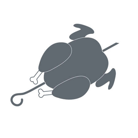 Grilled chicken icon. Vector illustrationのイラスト素材