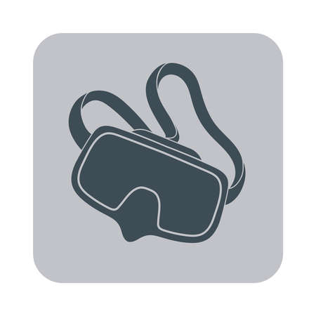 Diving mask icon isolated on gray backgroundのイラスト素材