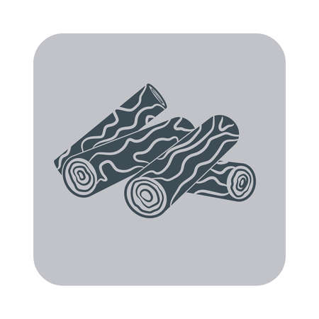 Firewood isometric icon. Vector illustrationのイラスト素材