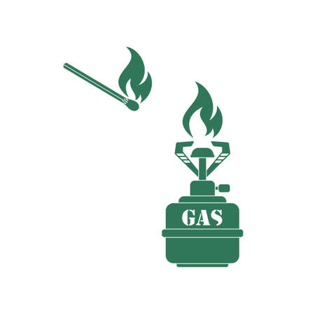 Camping stove icon vector. Vector illustration.のイラスト素材