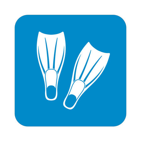 Diving flippers icon. Vector illustrationのイラスト素材