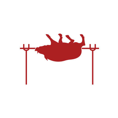 Grilled boar icon. Vector illustrationのイラスト素材
