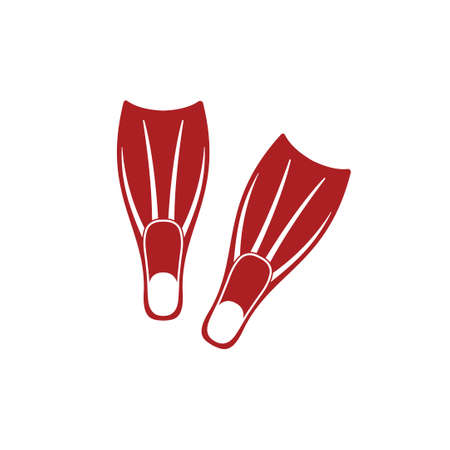 Diving flippers icon. Vector illustrationのイラスト素材