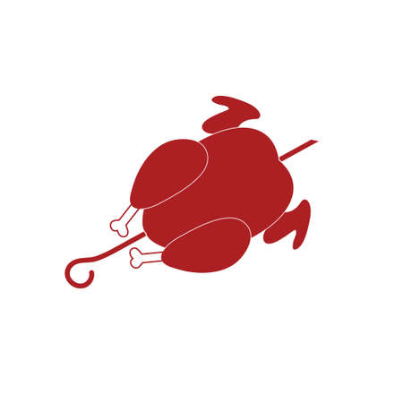 Grilled chicken icon. Vector illustrationのイラスト素材