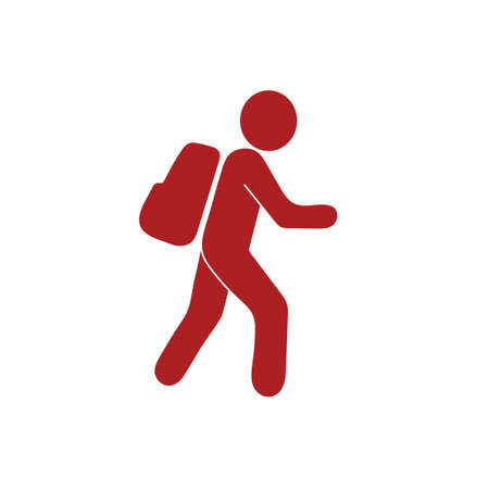 Hiking icon illustration isolated vector sign symbolのイラスト素材