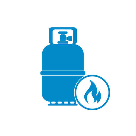 Camping gas bottle icon. Flat icon isolated. Vector illustrationのイラスト素材