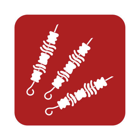 Grilled kebab icon. Vector illustrationのイラスト素材