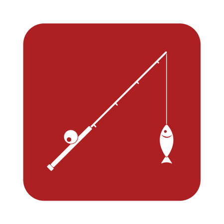 Fishing rod icon. Vector illustrationのイラスト素材