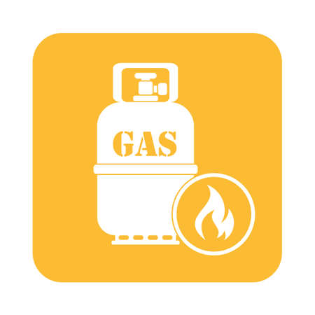 Camping stove with gas bottle icon vector. Vector illustration.のイラスト素材