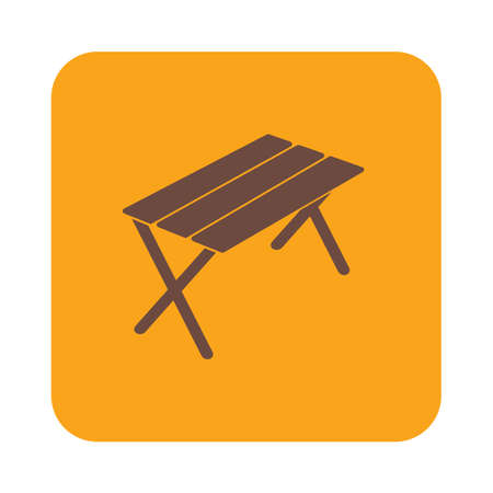 Camping table icon. Vector illustrationのイラスト素材